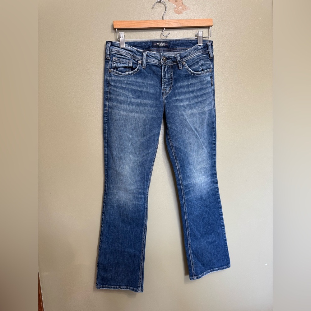 Silver‎ Jeans Co. Suki mid-rise bootcut blue jeans, med wash, Size 28